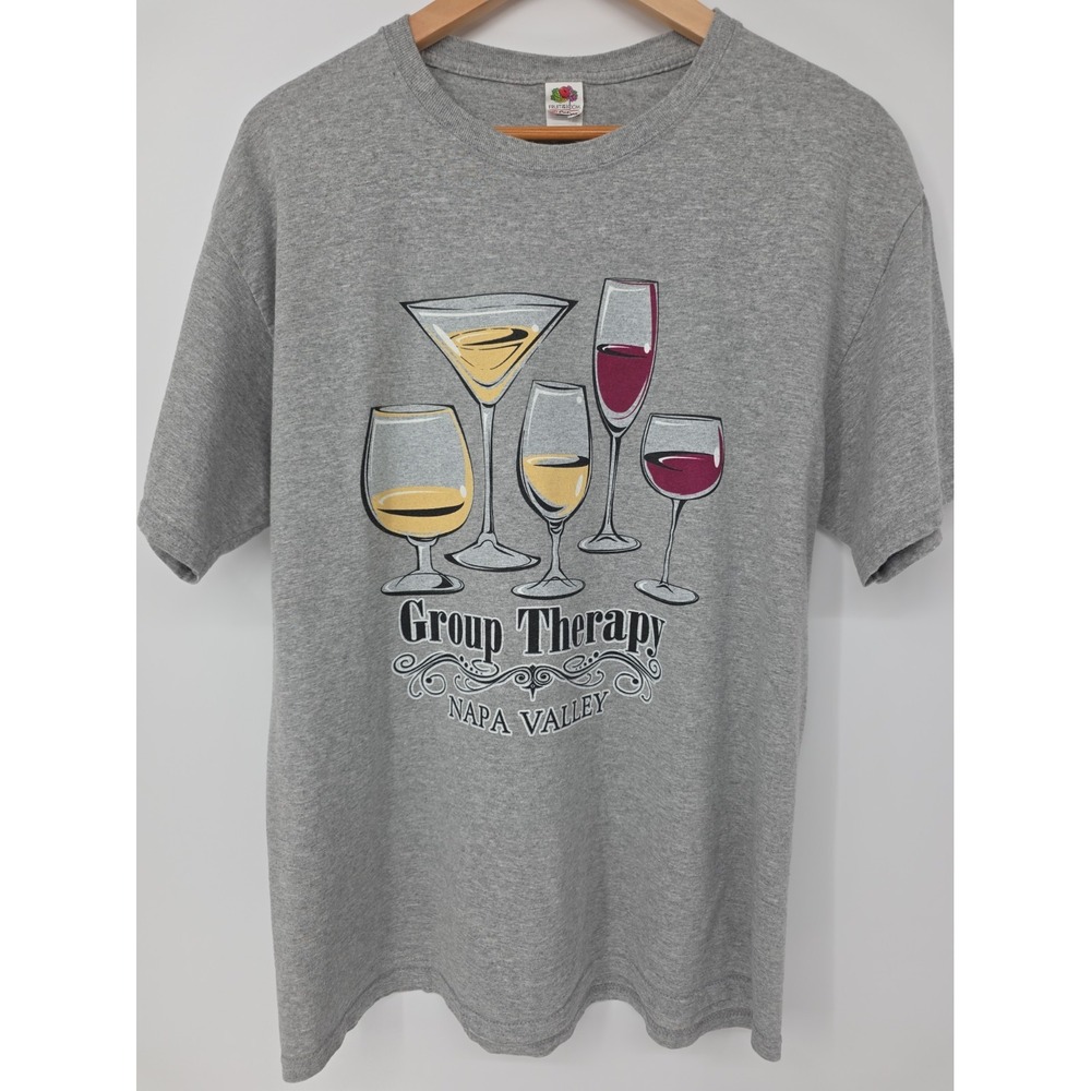 Women's Y2K T-shirt Group Therapy Napa Valley Wine Shirt Size Large